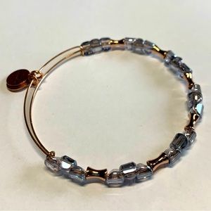 New Alex & Ani rose gold and blue bead bracelet